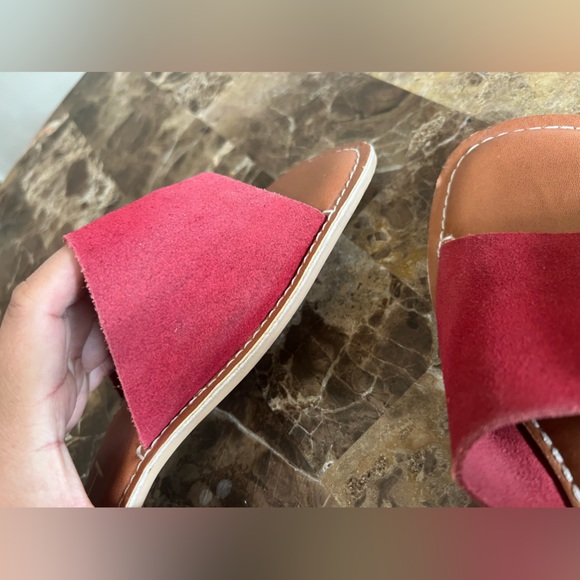Beach by Matisse Cabana Red Suede Slide Sandals - Picture 12 of 14